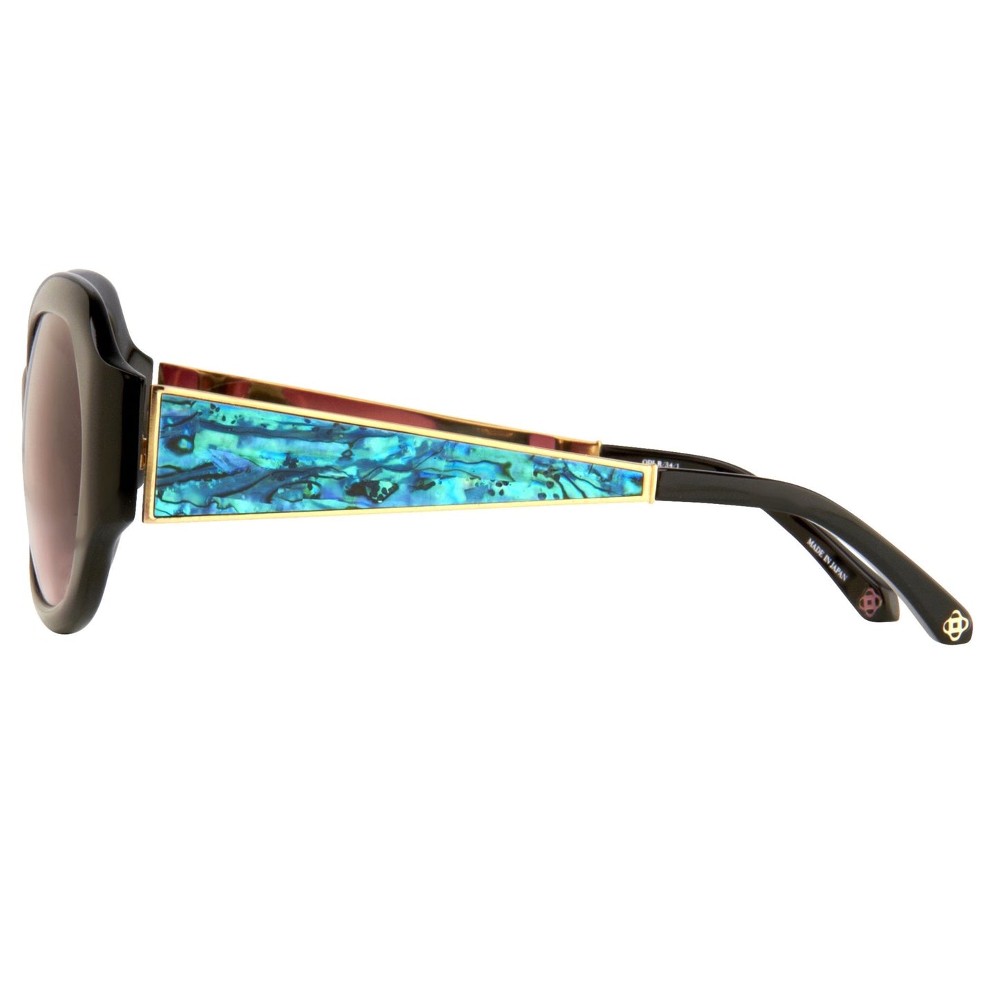 Oscar De La Renta Sunglasses Jackie O Black and Pink
