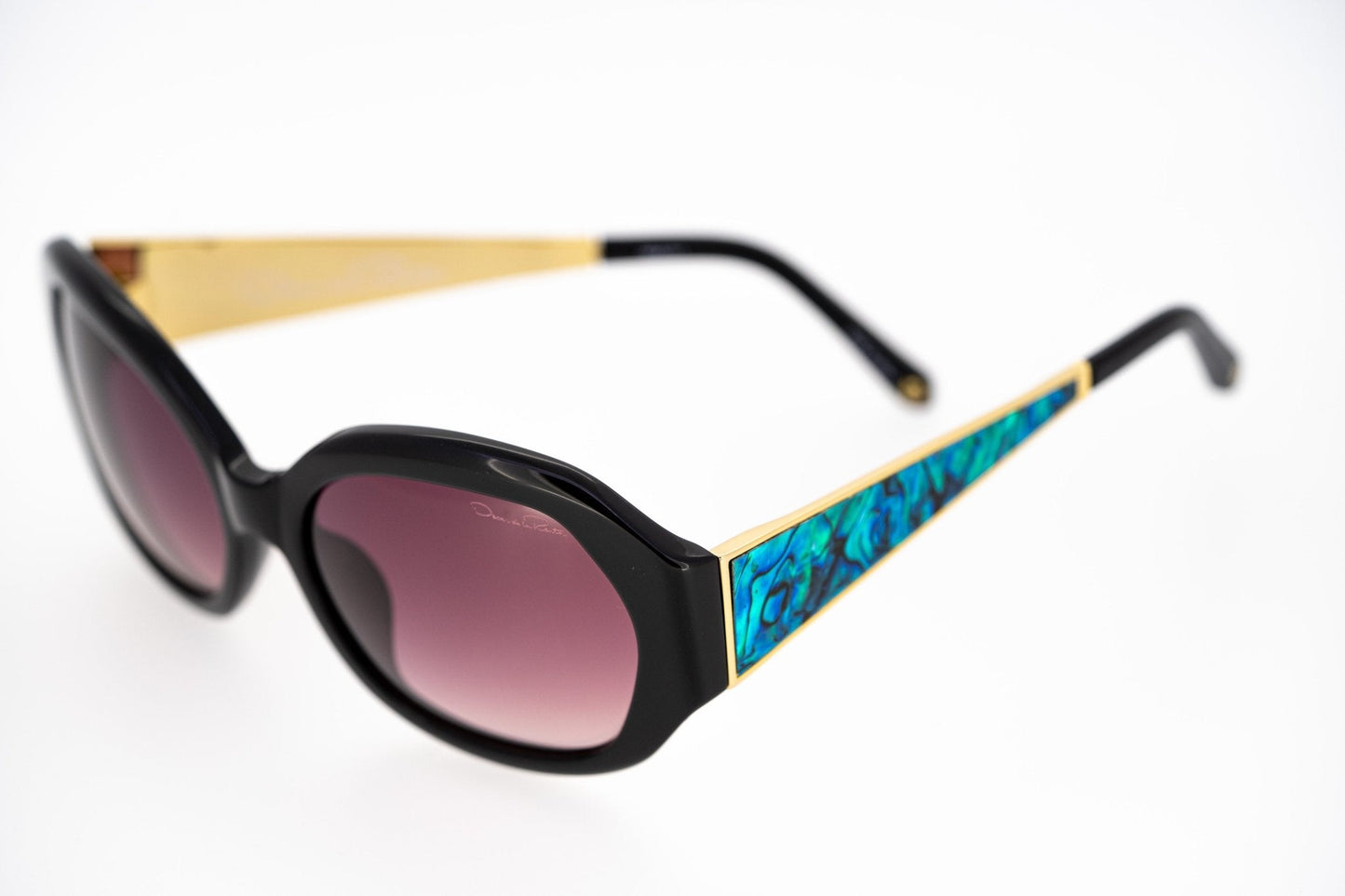 Oscar De La Renta Sunglasses Jackie O Black and Pink