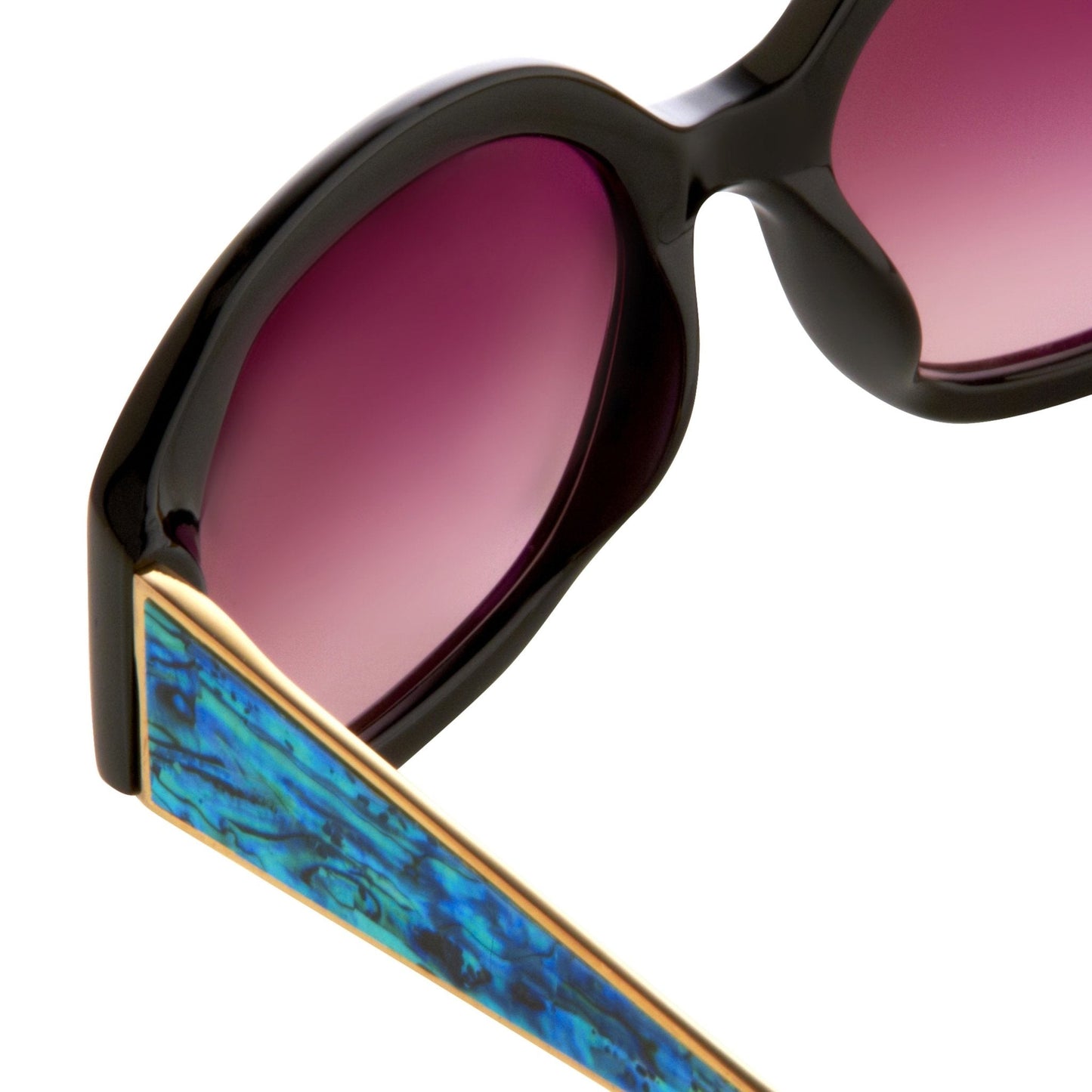 Oscar De La Renta Sunglasses Jackie O Black and Pink