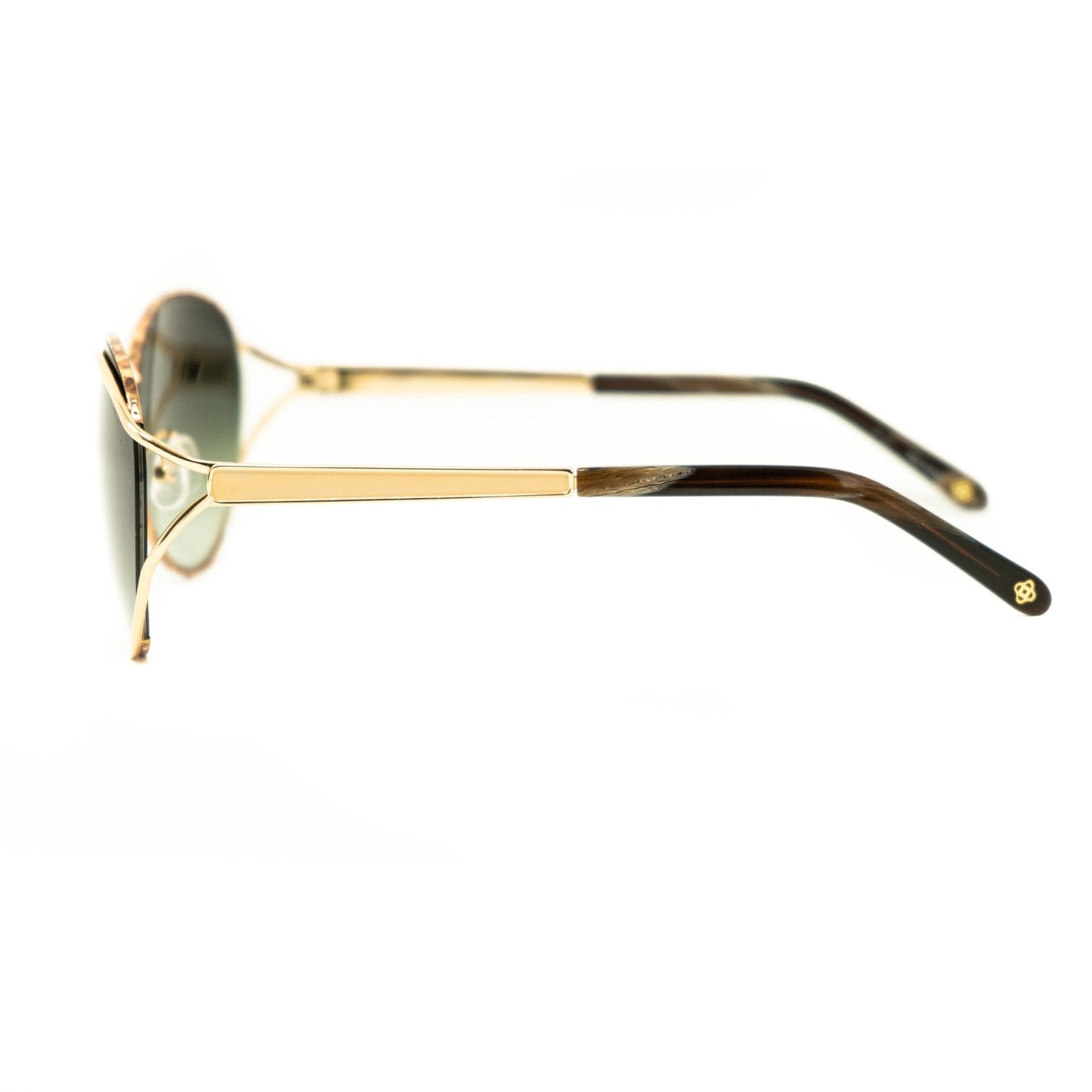 Oscar De La Renta Sunglasses Oval Frame Gold and Green