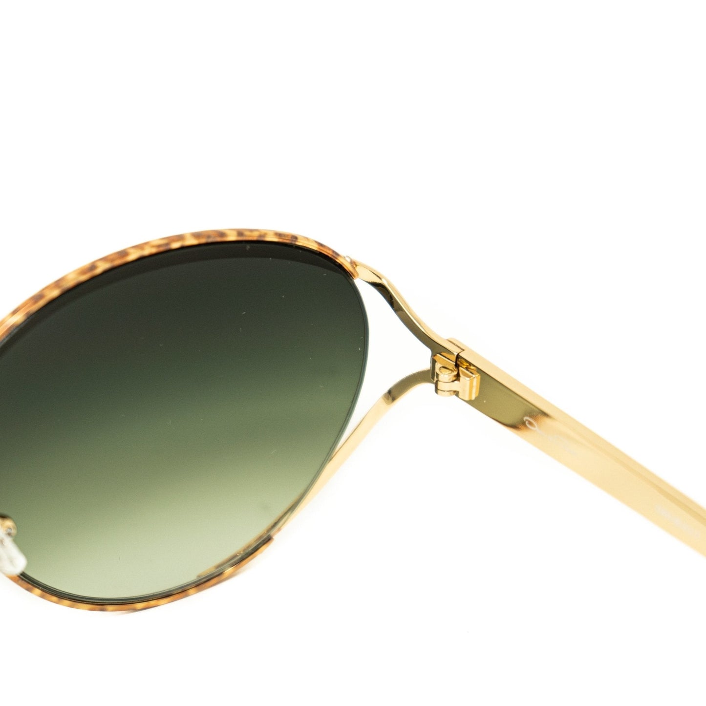 Oscar De La Renta Sunglasses Oval Frame Gold and Green