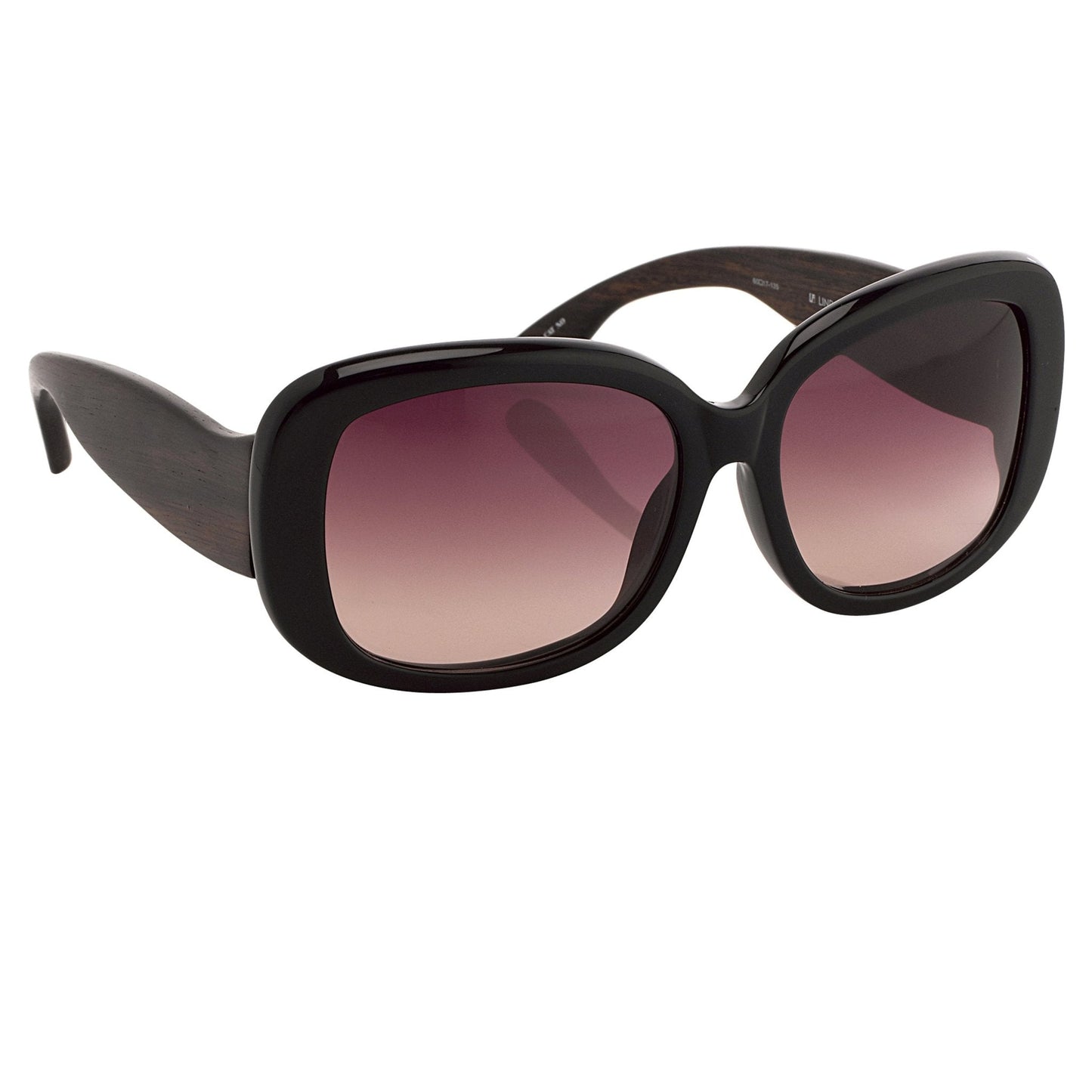 Oscar De La Renta Ladies Sunglasses Oversized Black and Burgundy ODLR25C1SUN
