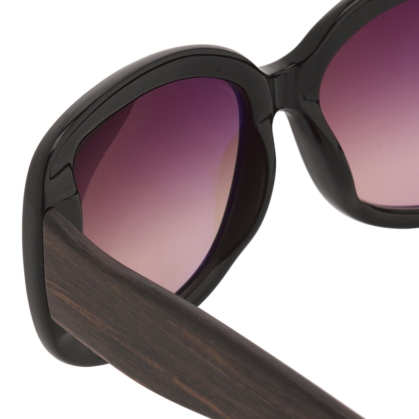 Oscar De La Renta Ladies Sunglasses Oversized Black and Burgundy ODLR25C1SUN