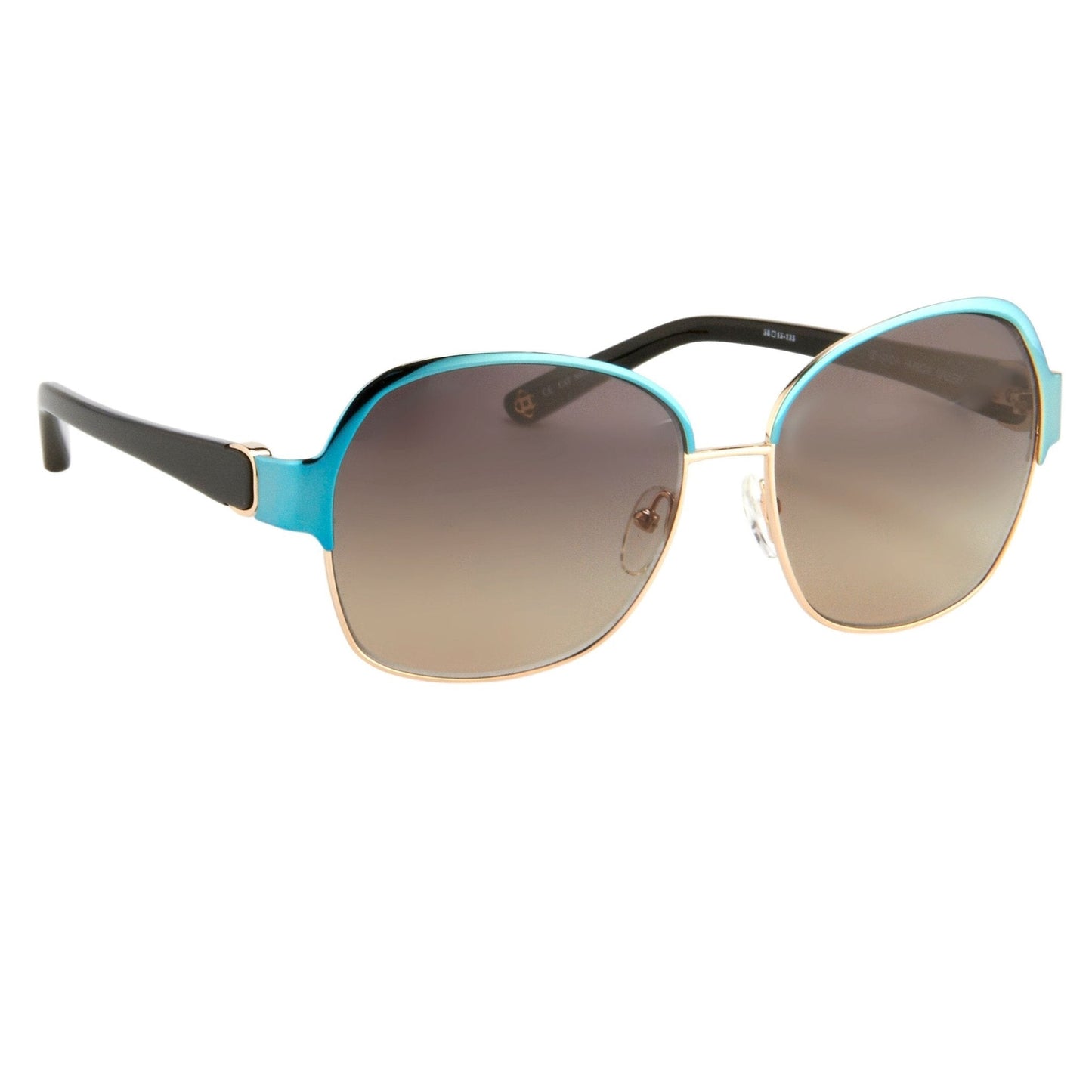 Oscar De La Renta Sunglasses Oversized Aquamarine Enamel and Grey