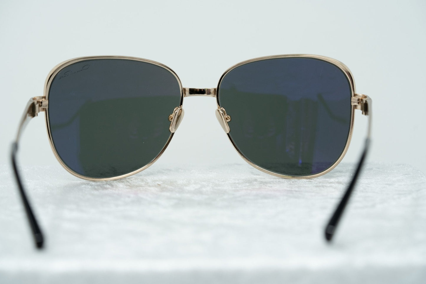 Oscar De La Renta Sunglasses Oversized Rose Gold and Green