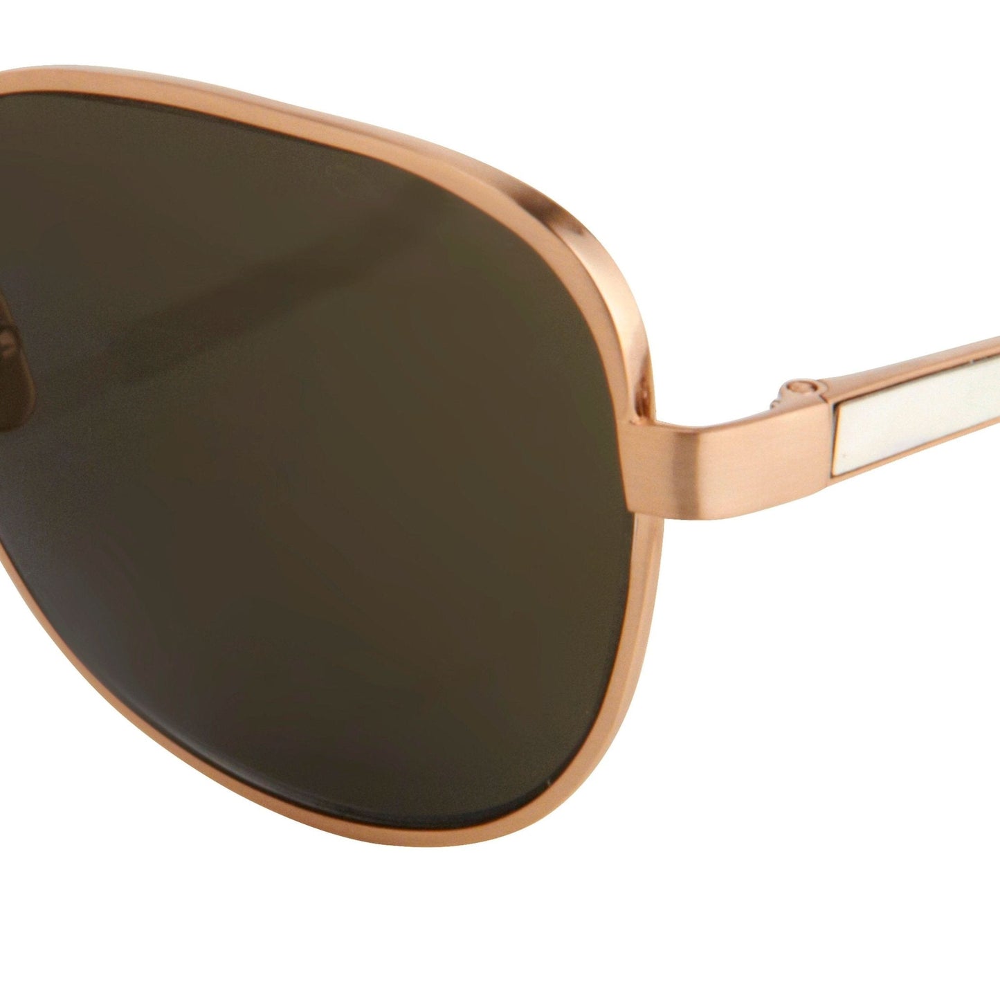 Oscar De La Renta Sunglasses Oversized Rose Gold and Green