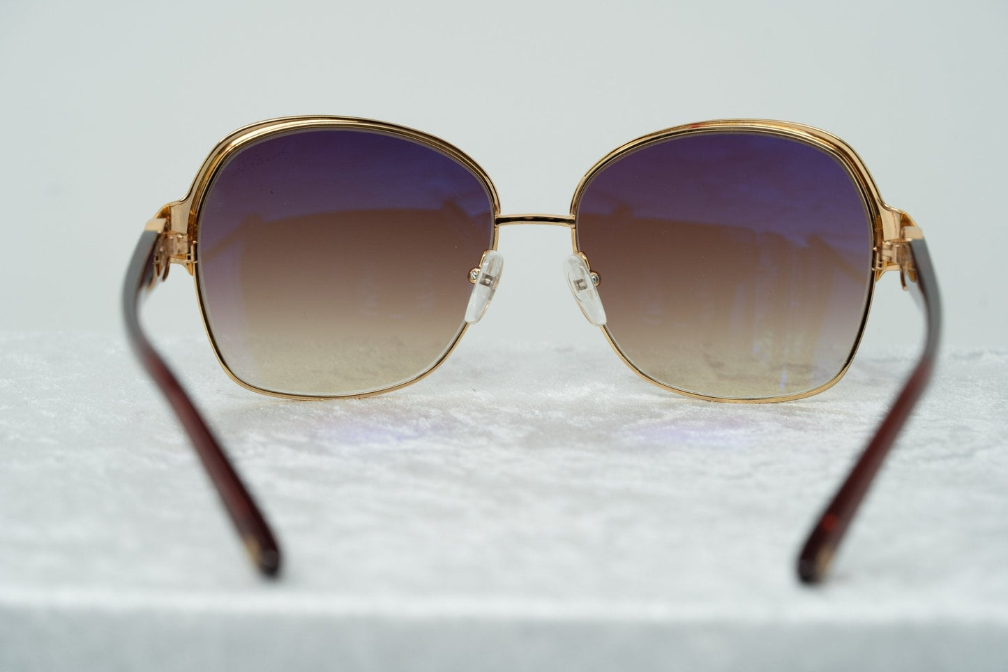 Oscar De La Renta Sunglasses Oversized Russian Gold Red and Grey