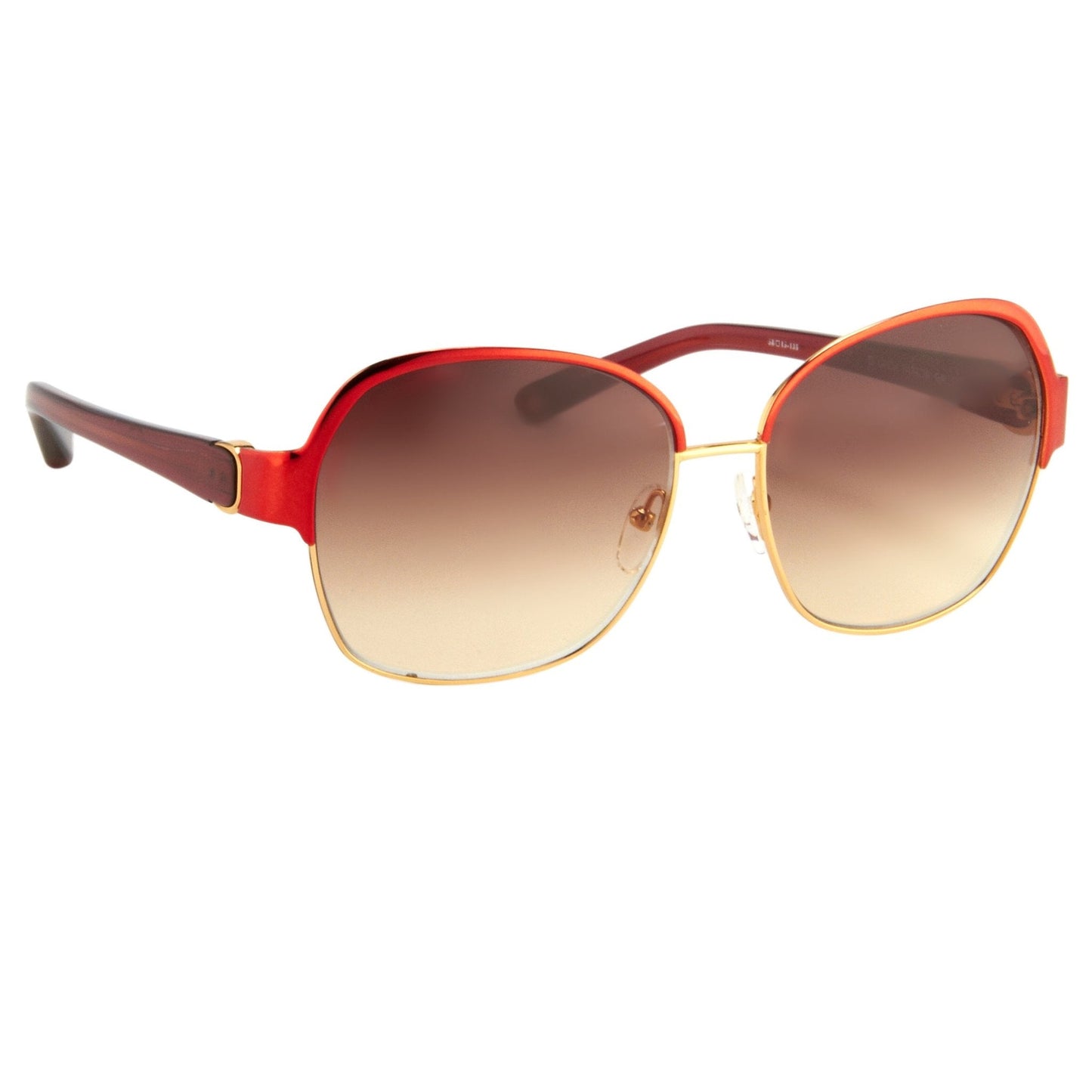 Oscar De La Renta Sunglasses Oversized Russian Gold Red and Grey