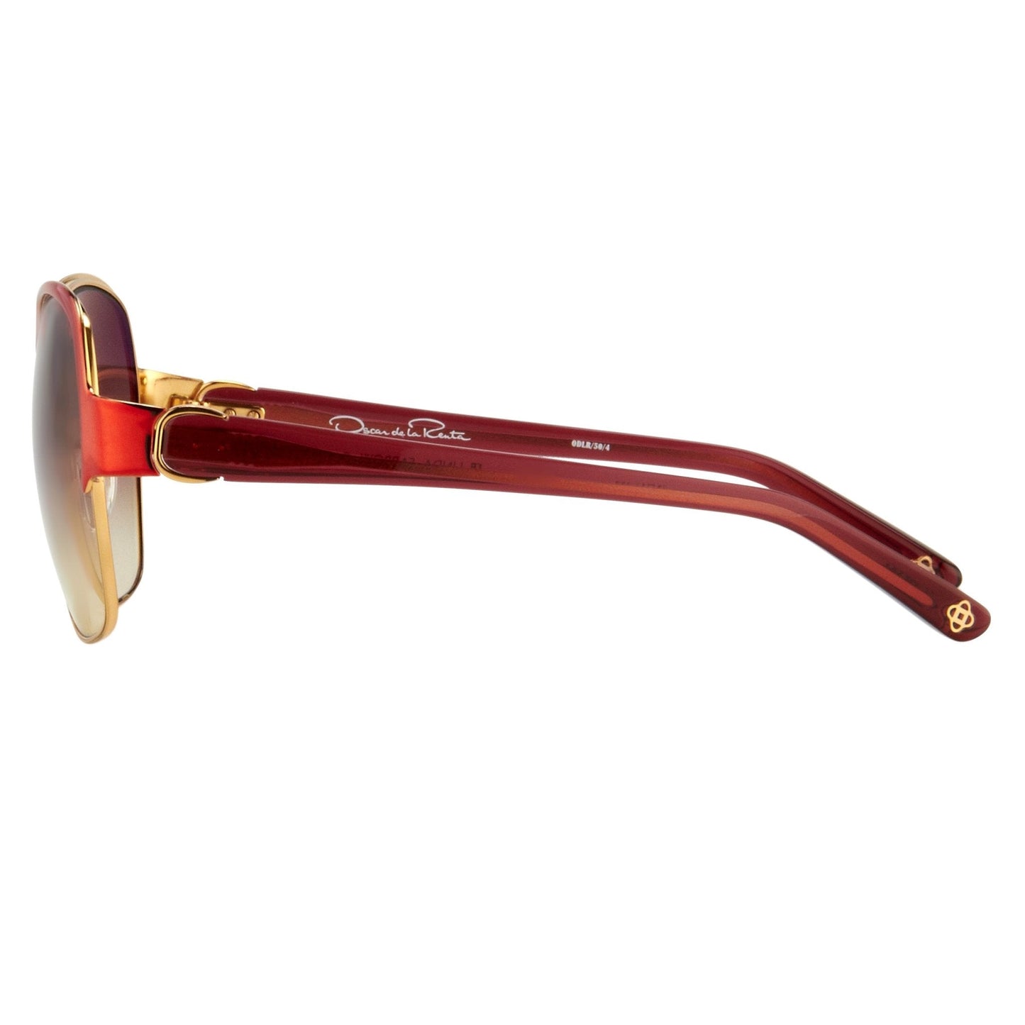 Oscar De La Renta Sunglasses Oversized Russian Gold Red and Grey