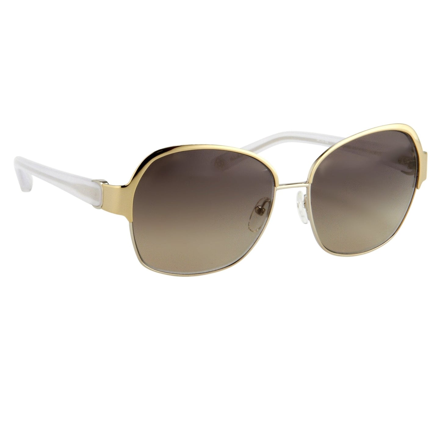 Oscar De La Renta Sunglasses Oversized Silver Light Oyster and Grey
