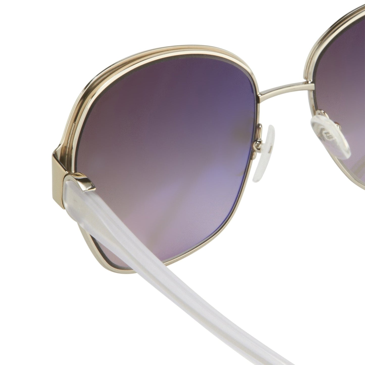 Oscar De La Renta Sunglasses Oversized Silver Light Oyster and Grey