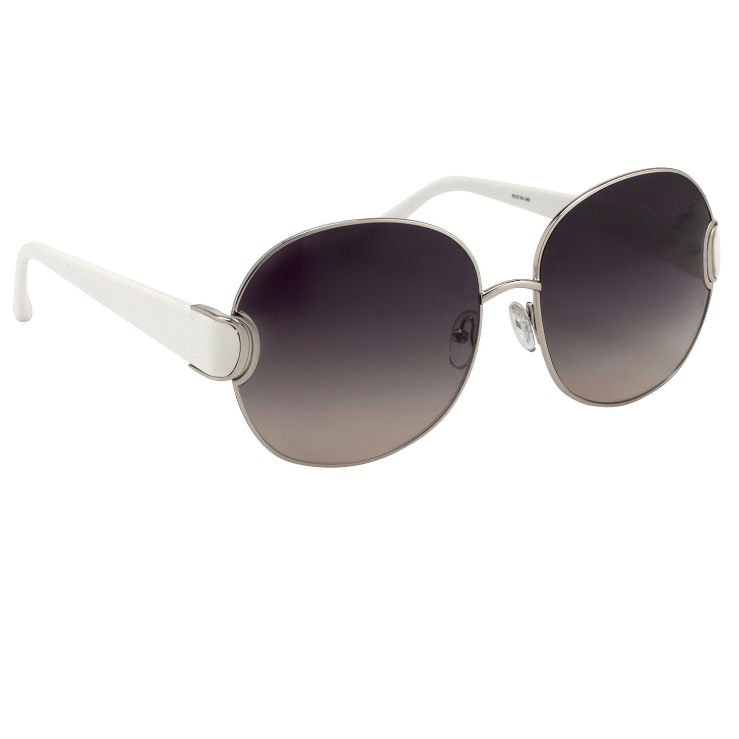Oscar De La Renta Sunglasses Oversized Silver White and Grey