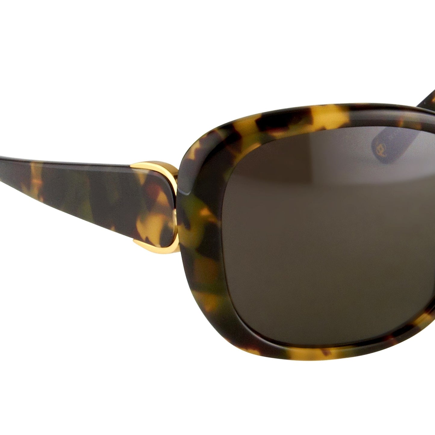 Oscar De La Renta Sunglasses Oversized Acetate Tortoise Shell and Grey