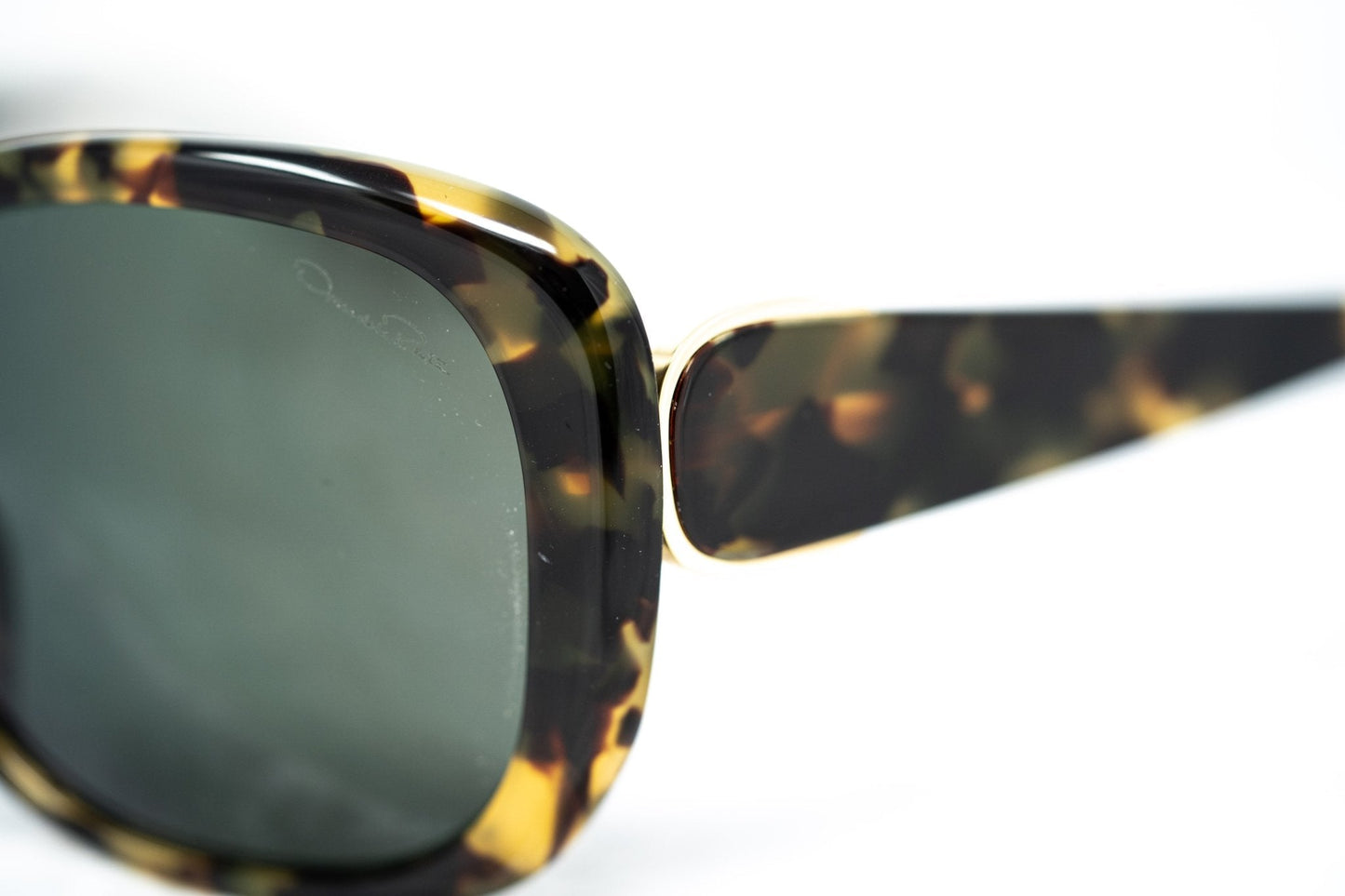 Oscar De La Renta Sunglasses Oversized Acetate Tortoise Shell and Grey