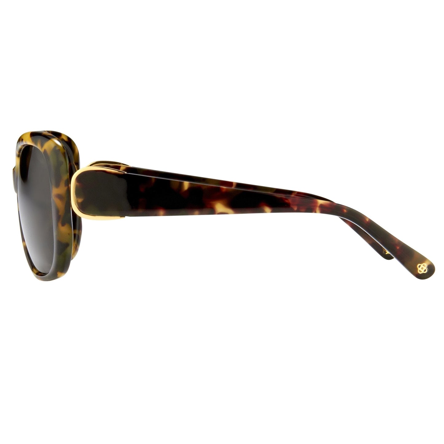 Oscar De La Renta Sunglasses Oversized Acetate Tortoise Shell and Grey