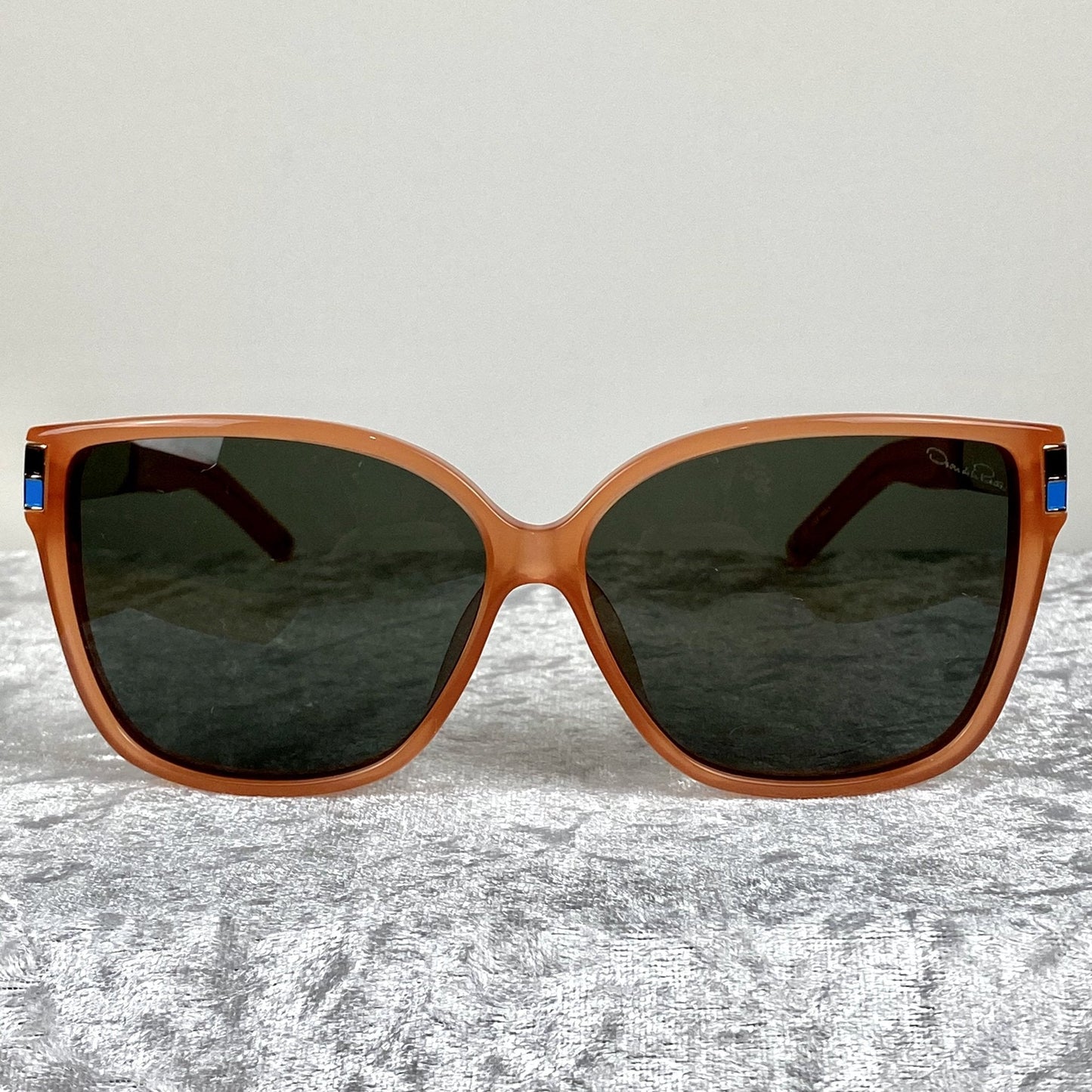 Oscar De La Renta Sunglasses Oversized Orange and Green