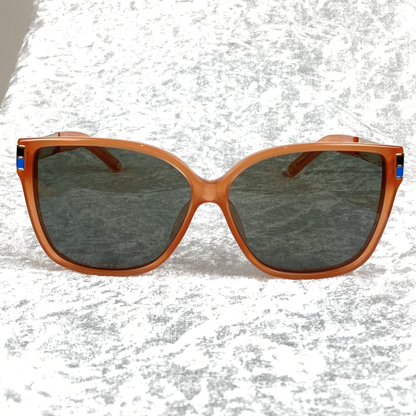 Oscar De La Renta Sunglasses Oversized Orange and Green