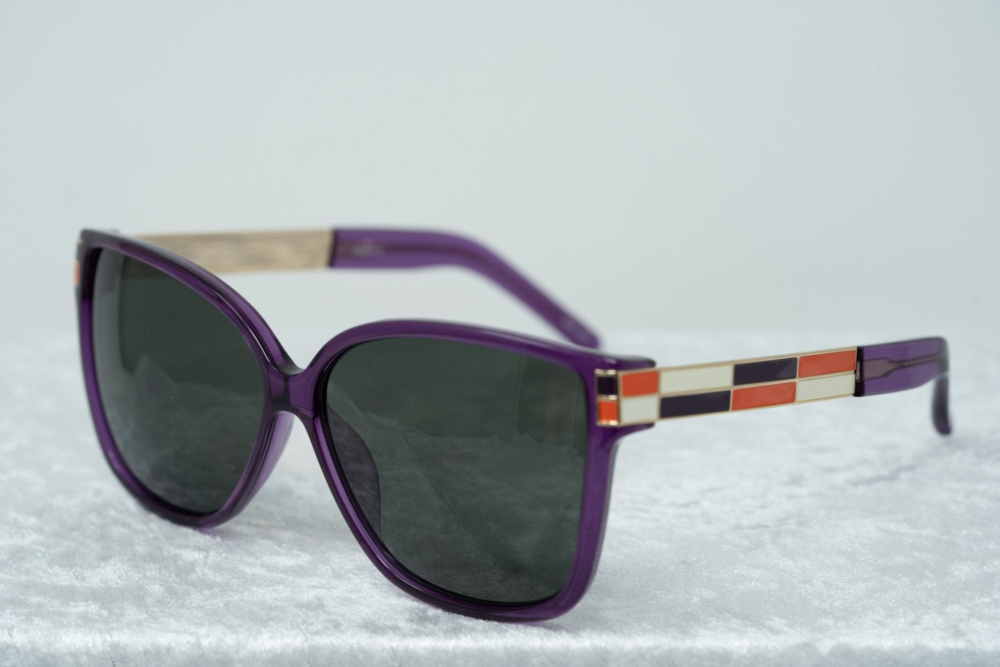 Oscar De La Renta Sunglasses Oversized Purple and Green