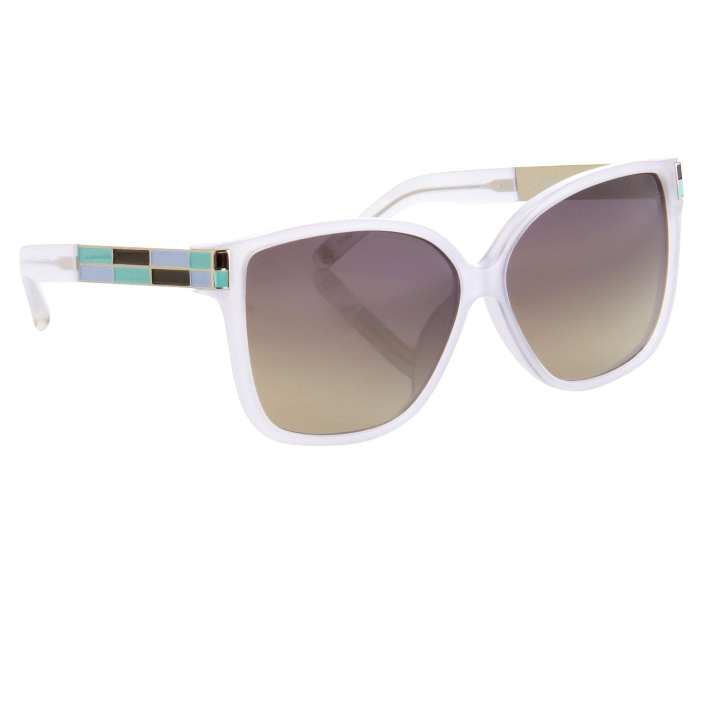 Oscar De La Renta Sunglasses Oversized White and Green