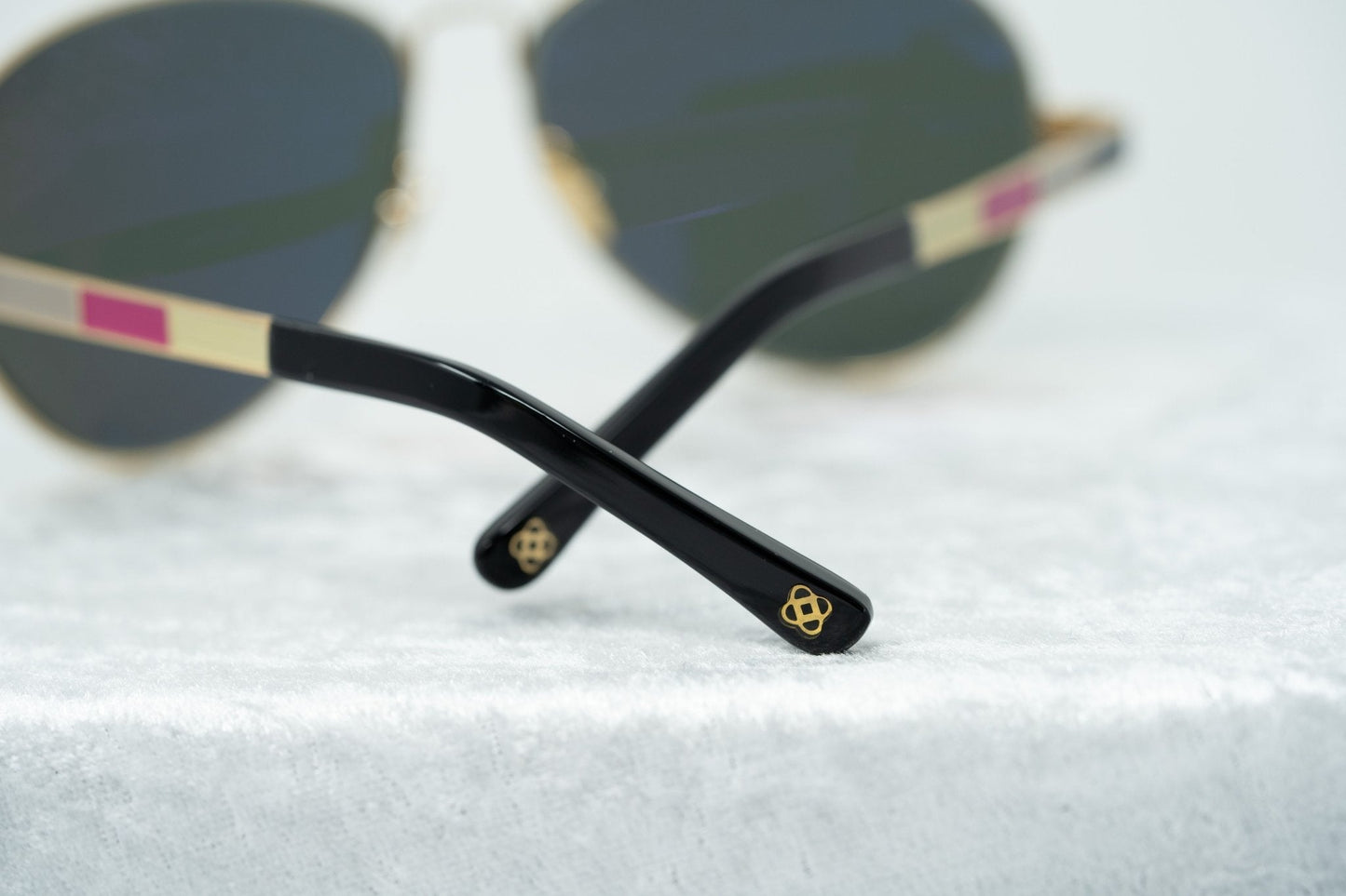 Oscar De La Renta Sunglasses Rose Gold and Green