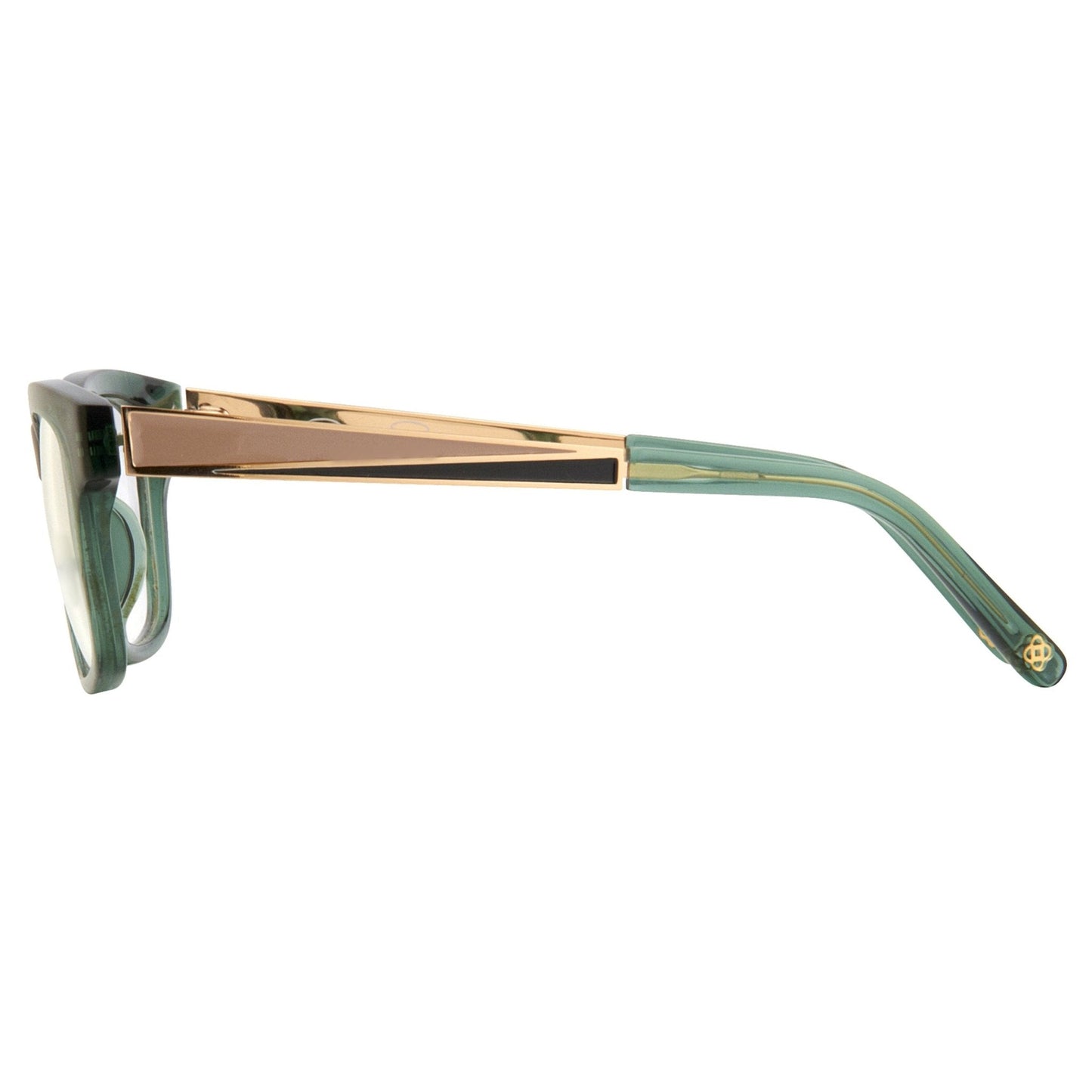 Oscar De La Renta Eyeglasses Rectangle Green and Clear