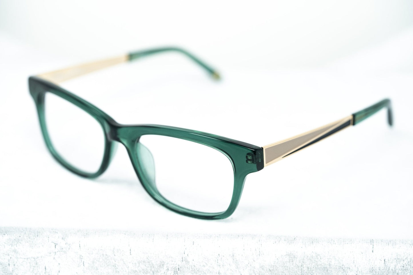 Oscar De La Renta Eyeglasses Rectangle Green and Clear