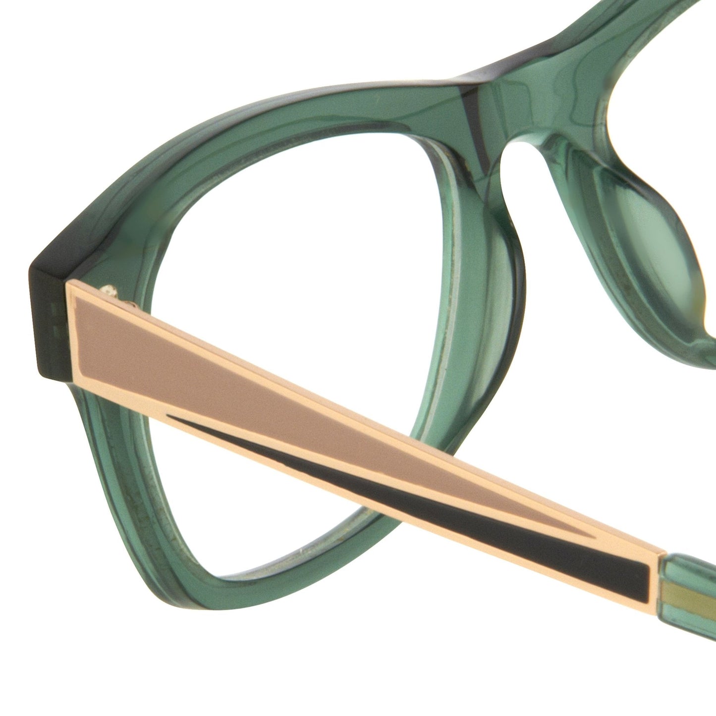 Oscar De La Renta Eyeglasses Rectangle Green and Clear