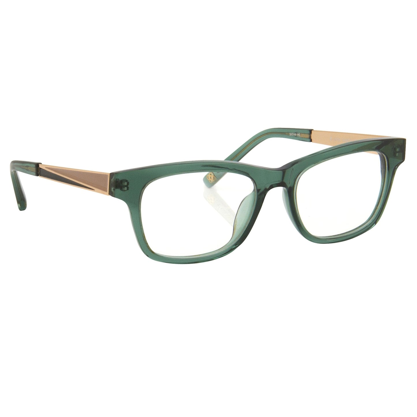 Oscar De La Renta Eyeglasses Rectangle Green and Clear