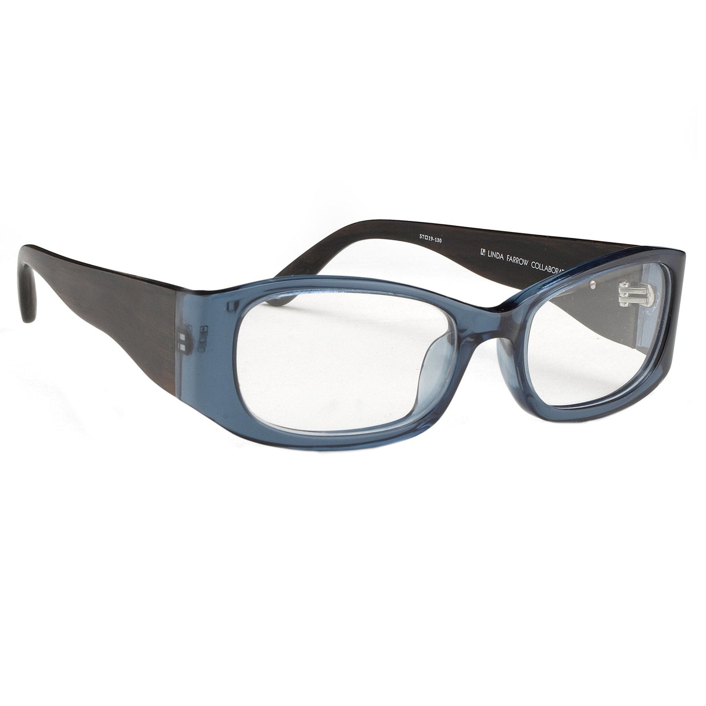 Oscar De La Renta Eyeglasses D-Frame Blue Brown and Clear