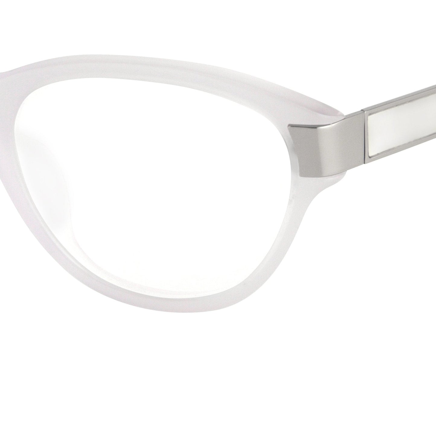 Oscar De La Renta Eyeglasses Oval Ivory White and Clear
