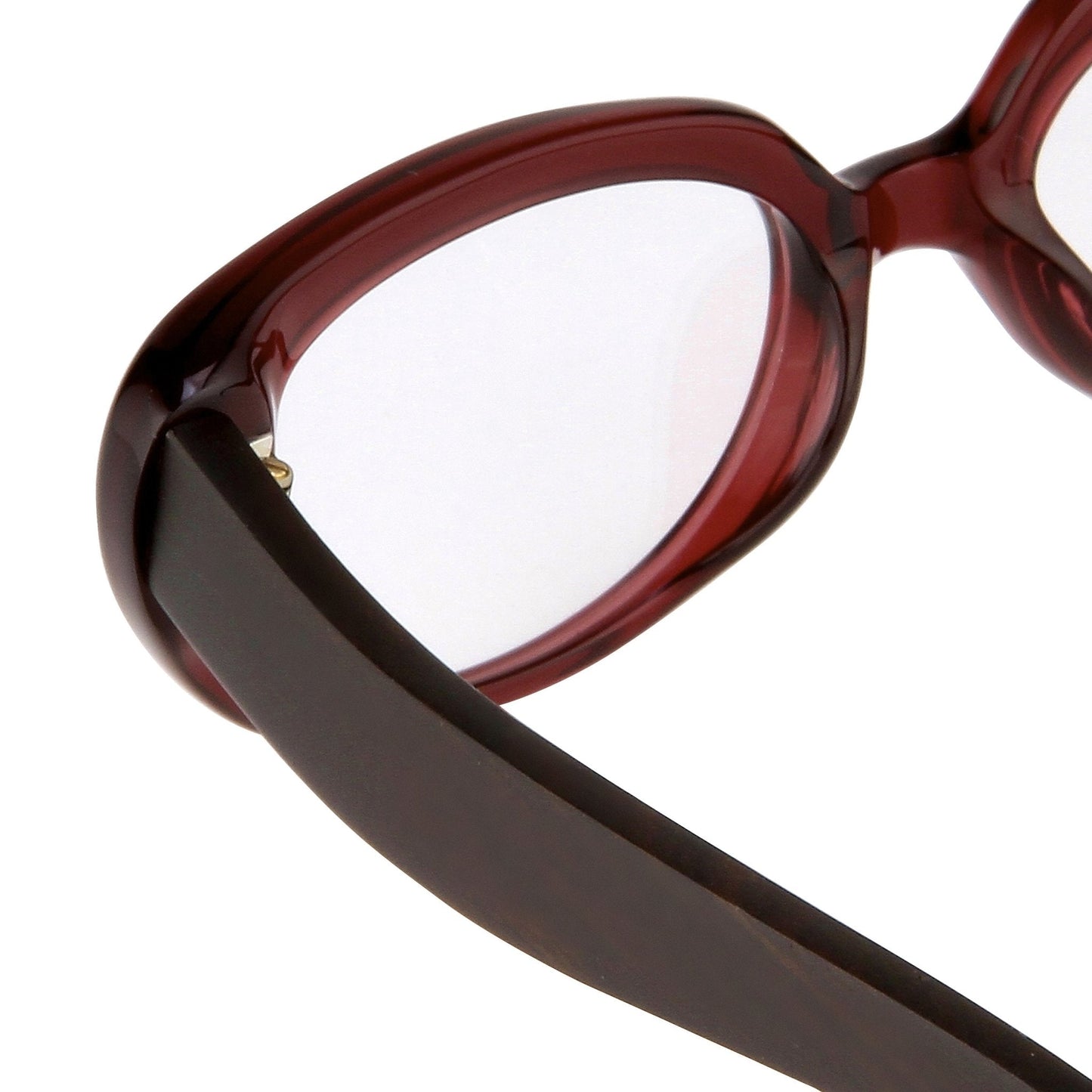 Oscar De La Renta Eyeglasses Oval Sandalwood Ruby and Clear