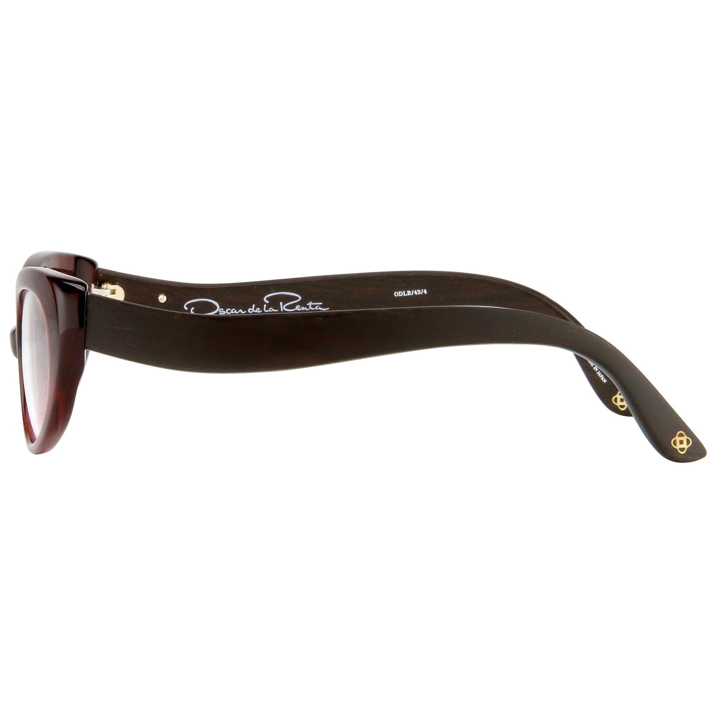 Oscar De La Renta Eyeglasses Oval Sandalwood Ruby and Clear