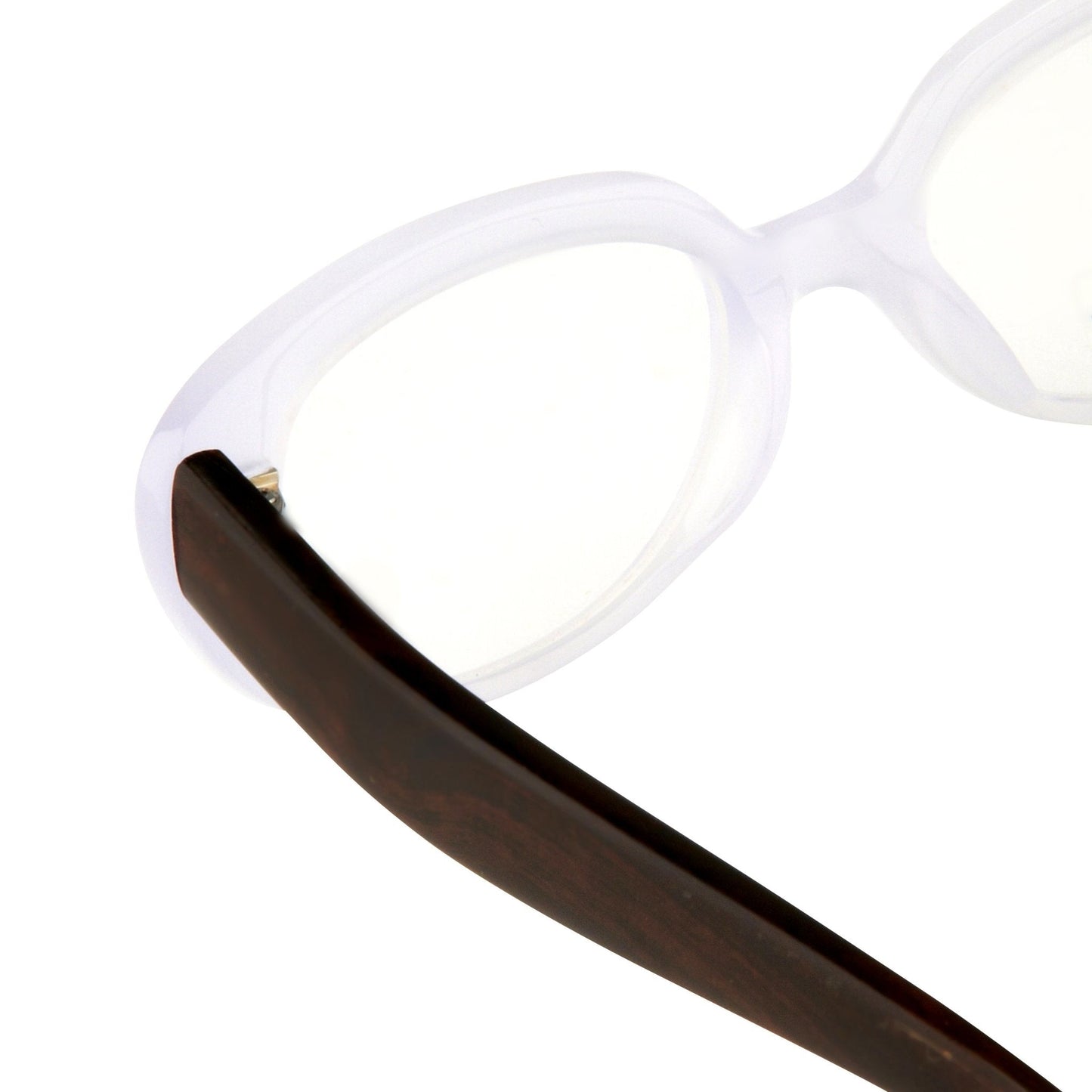 Oscar De La Renta Eyeglasses Sandalwood Cat Eye Ivory and Clear