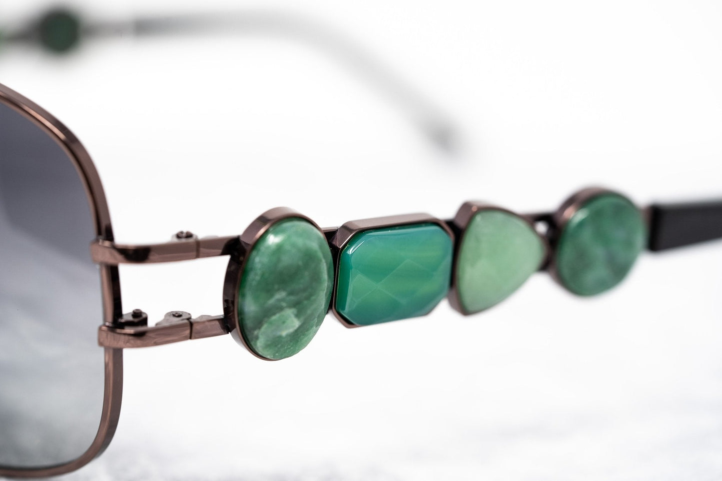Oscar De La Renta Sunglasses Oval Bronze and Green