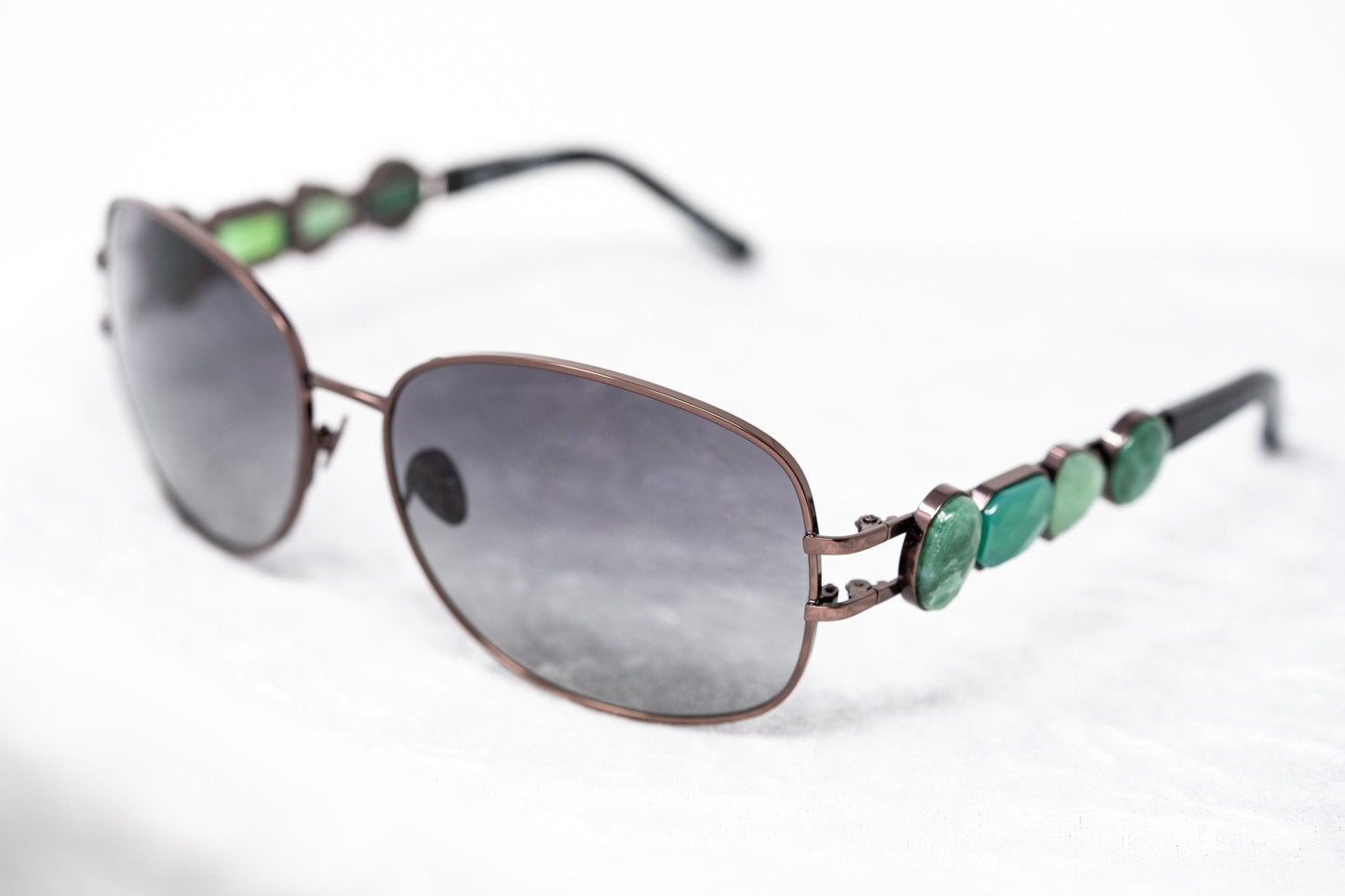 Oscar De La Renta Sunglasses Oval Bronze and Green