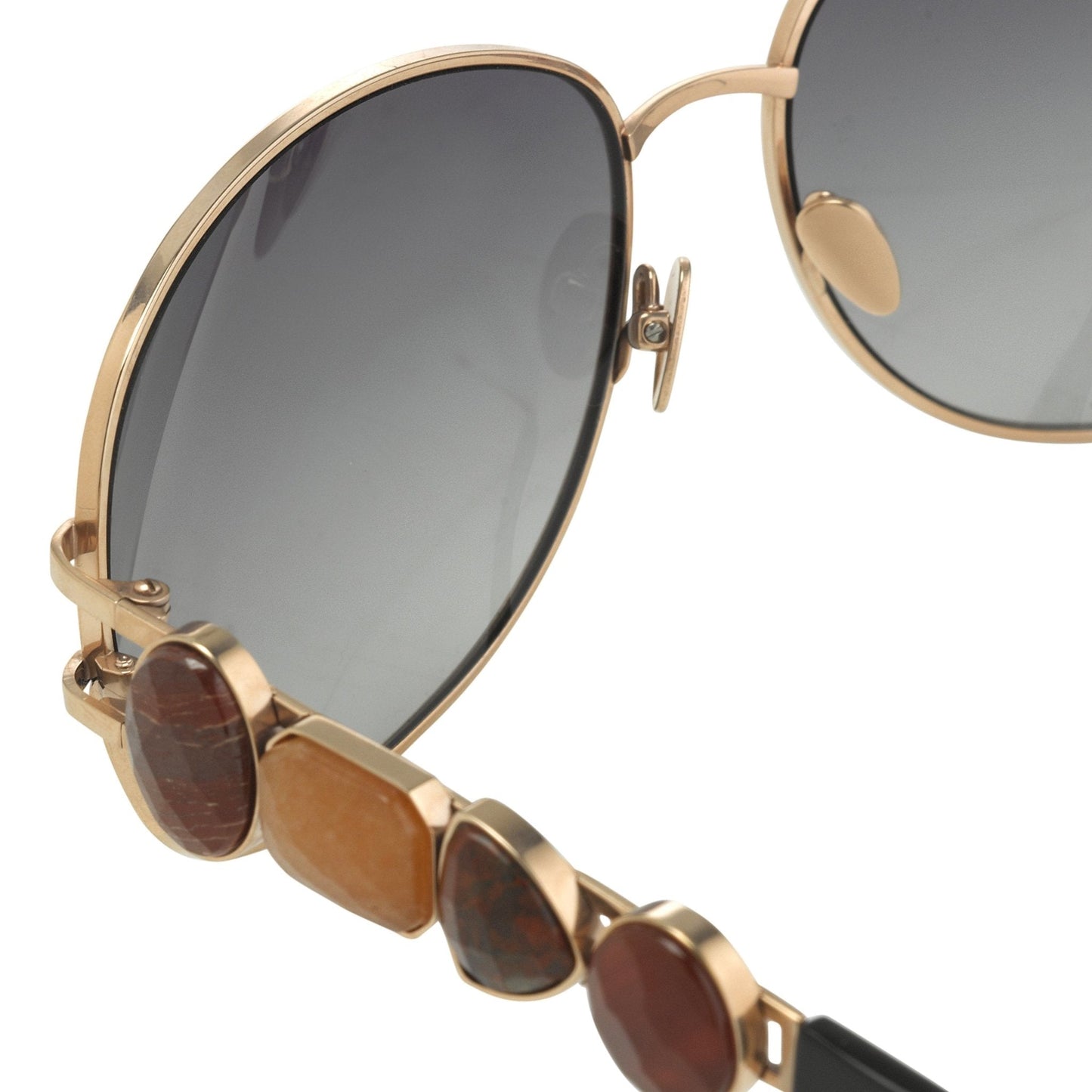 Oscar De La Renta Sunglasses Oval Rose Gold and Grey
