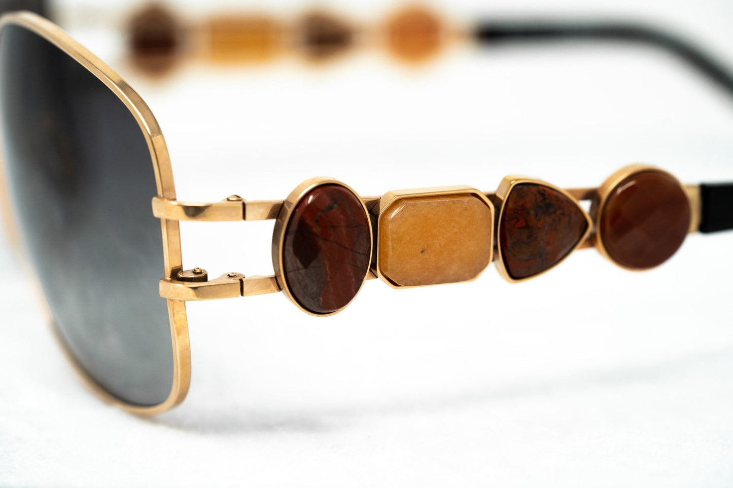 Oscar De La Renta Sunglasses Oval Rose Gold and Grey