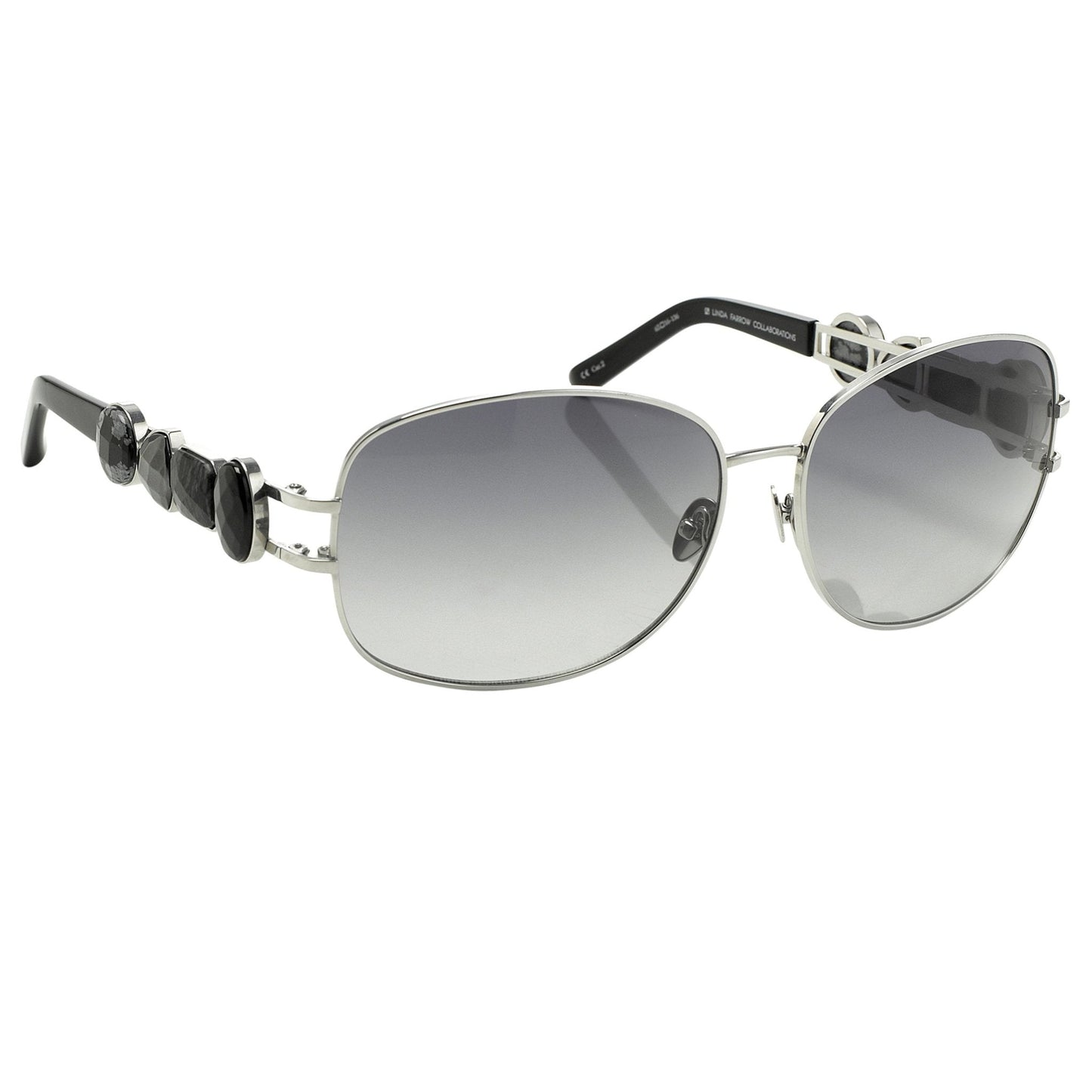 Oscar De La Renta Sunglasses Oval Silver and Grey