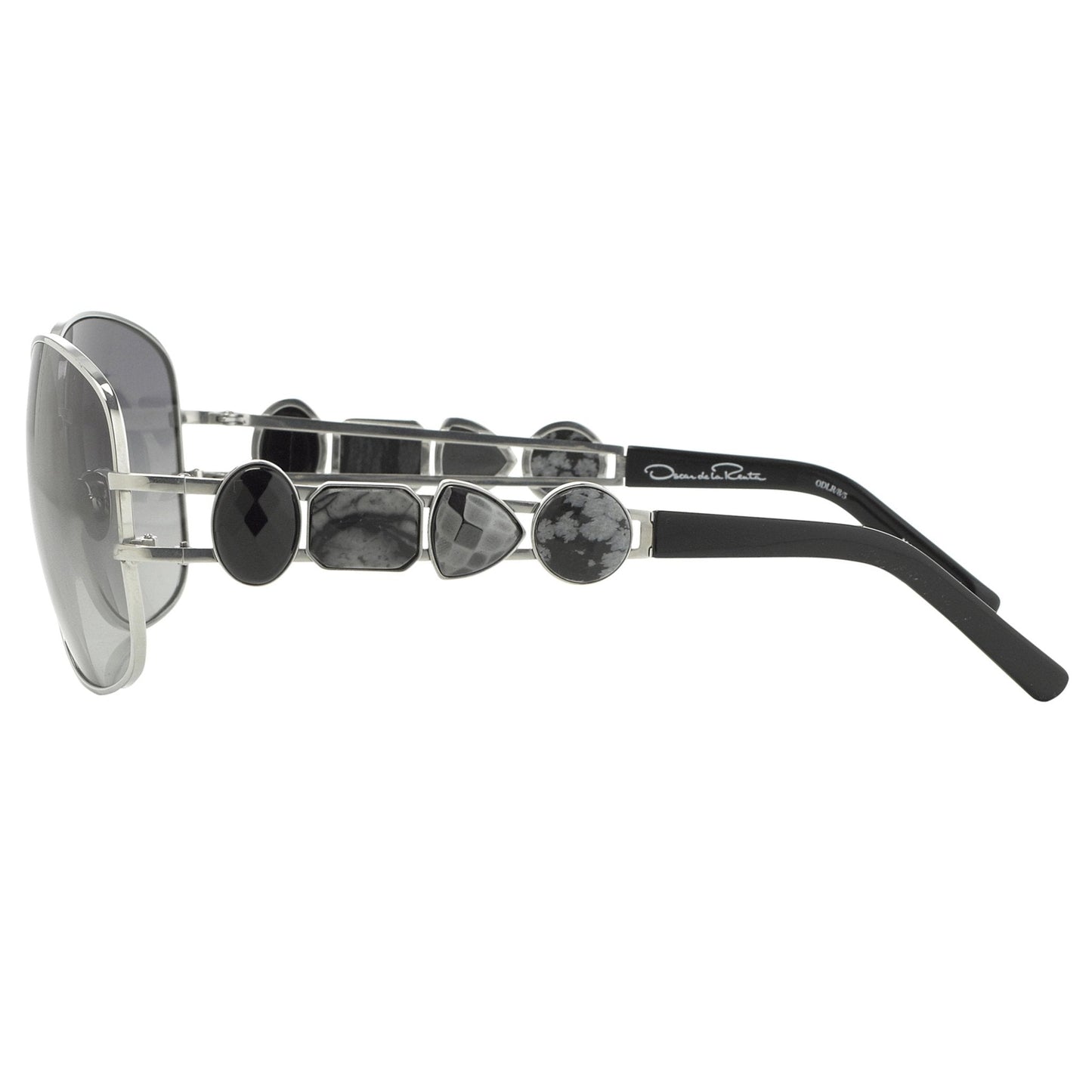 Oscar De La Renta Sunglasses Oval Silver and Grey