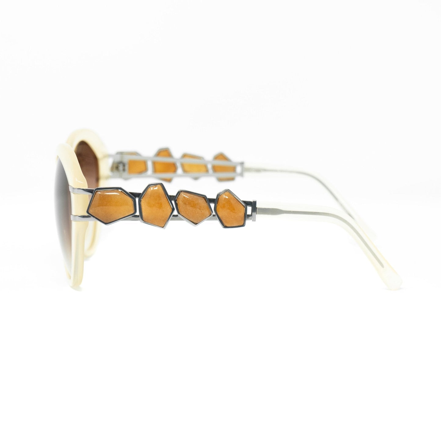 Oscar De La Renta Sunglasses Oversized Nude and Brown