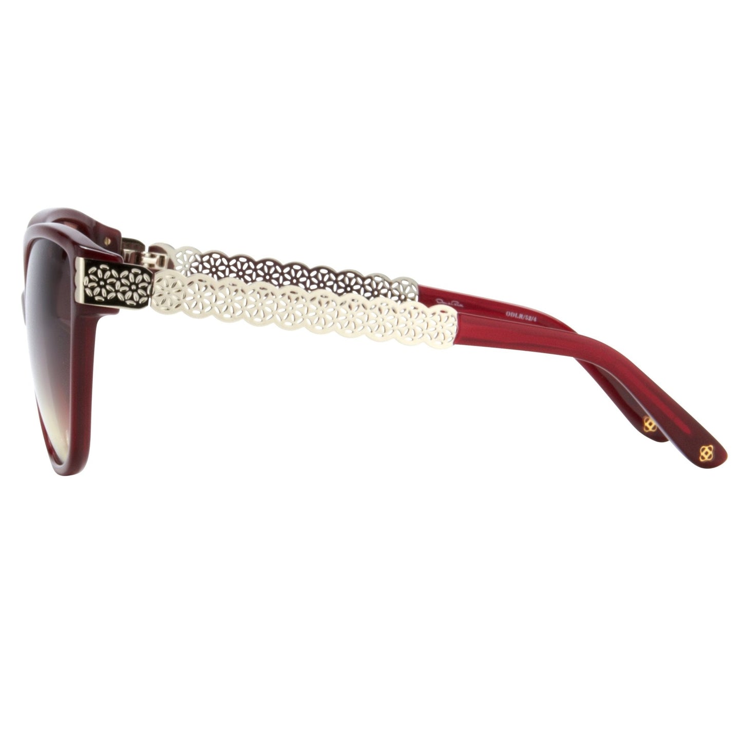 Oscar De La Renta Sunglasses Oval Deep Red and Brown