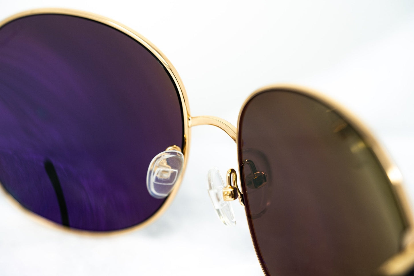 Oscar De La Renta Sunglasses Oversized Gold and Grey
