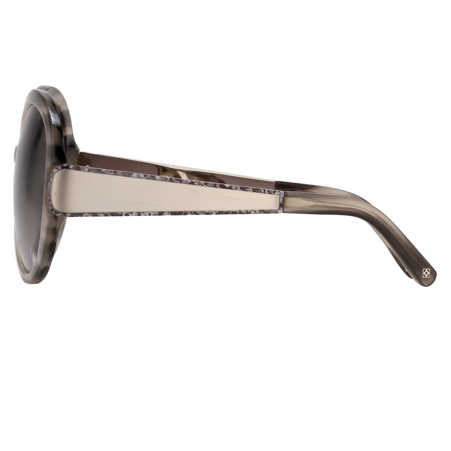 Oscar De La Renta Sunglasses Oversized Inky Horn and Grey