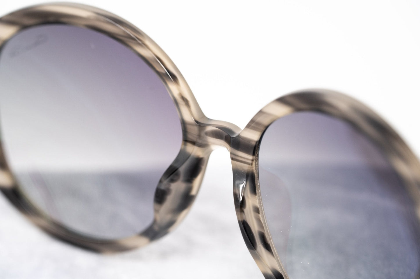 Oscar De La Renta Sunglasses Oversized Inky Horn and Grey