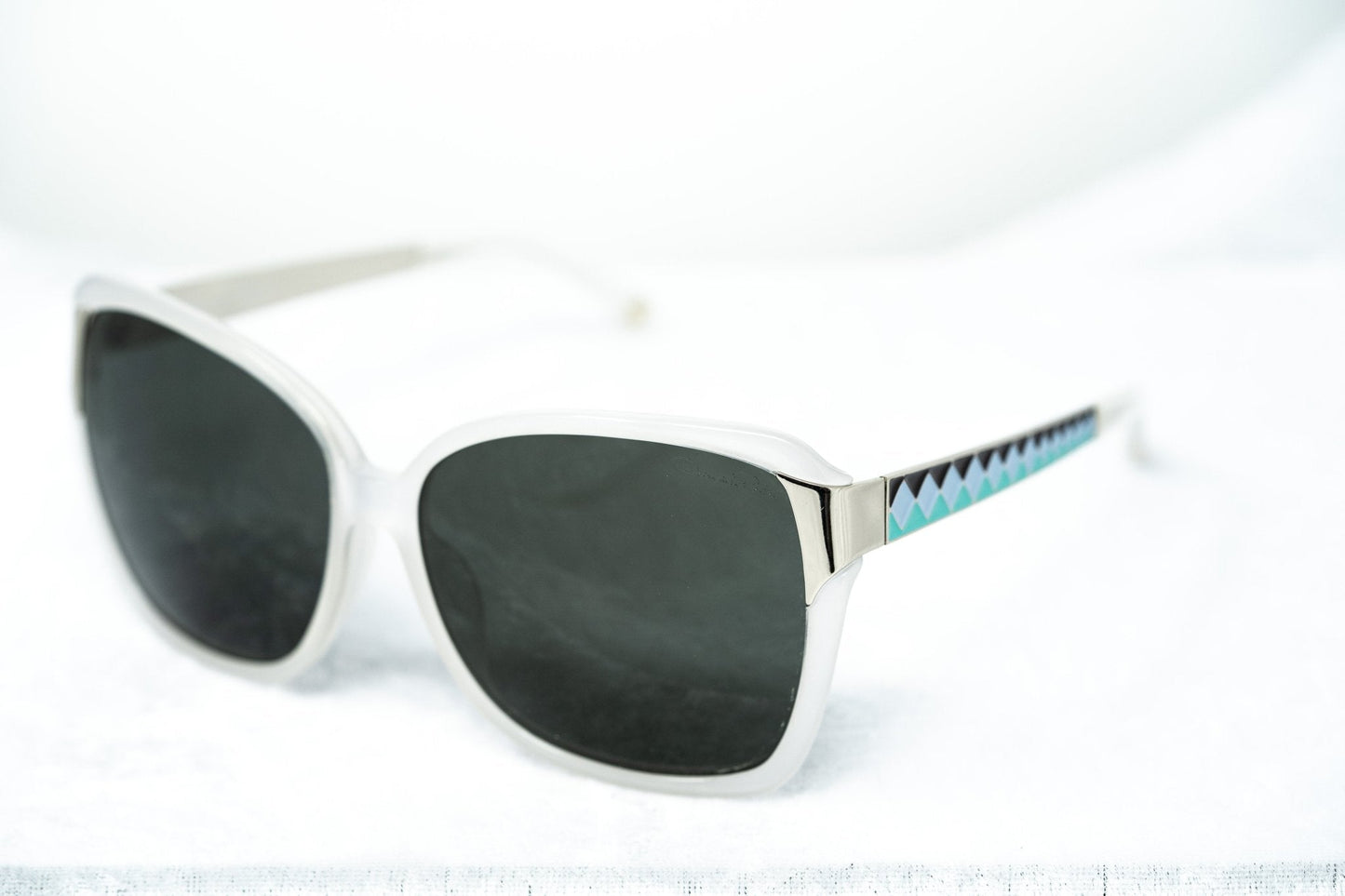 Oscar De La Renta Ladies Sunglasses Oversized Ivory and Grey ODLR27C3SUN