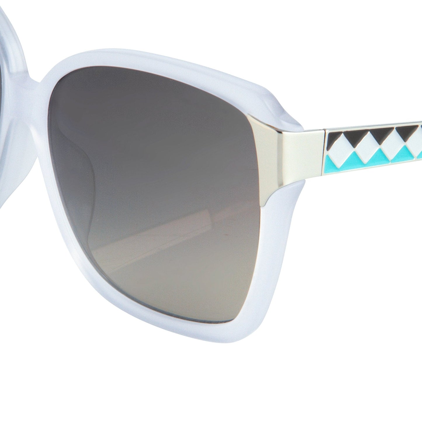 Oscar De La Renta Ladies Sunglasses Oversized Ivory and Grey ODLR27C3SUN