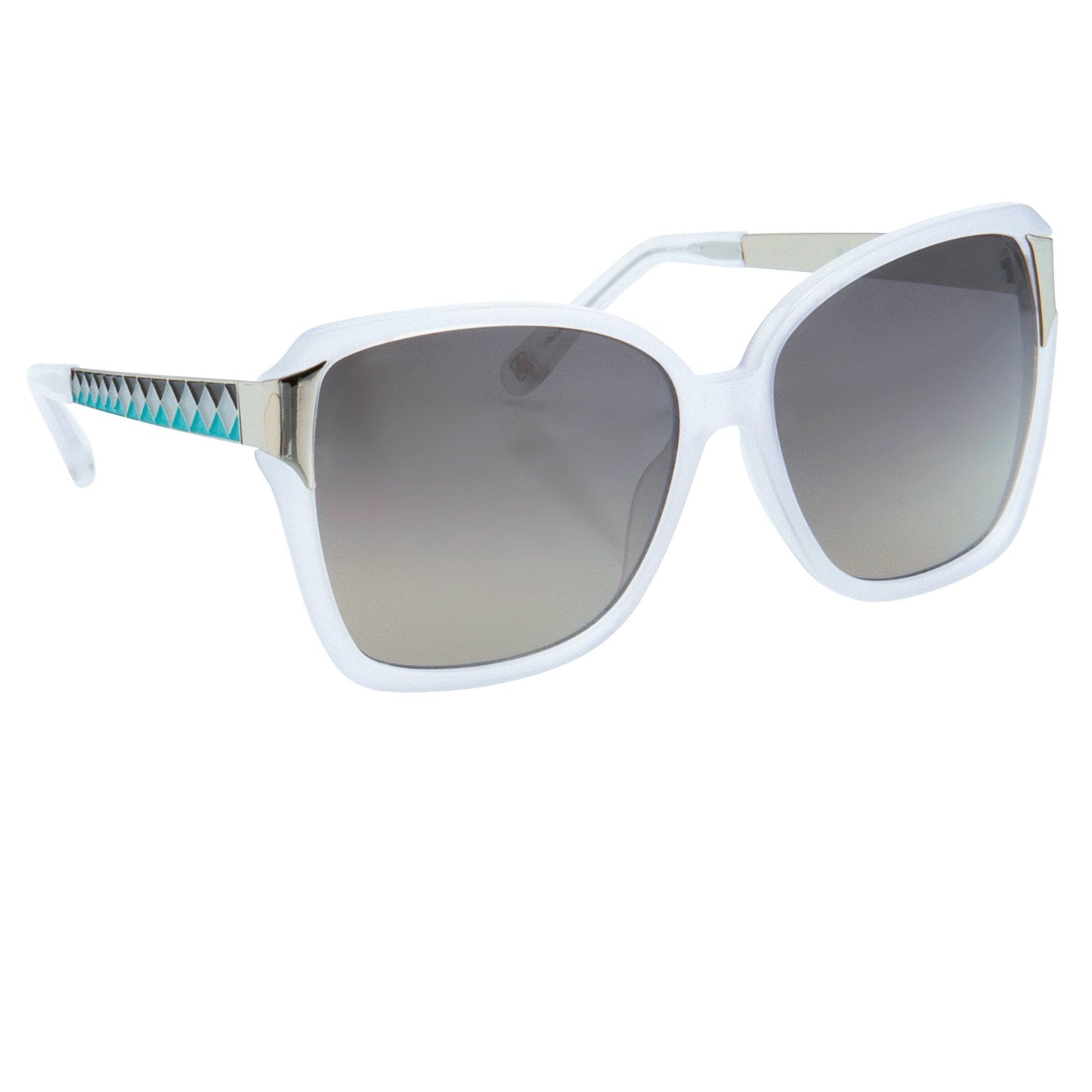 Oscar De La Renta Ladies Sunglasses Oversized Ivory and Grey ODLR27C3SUN
