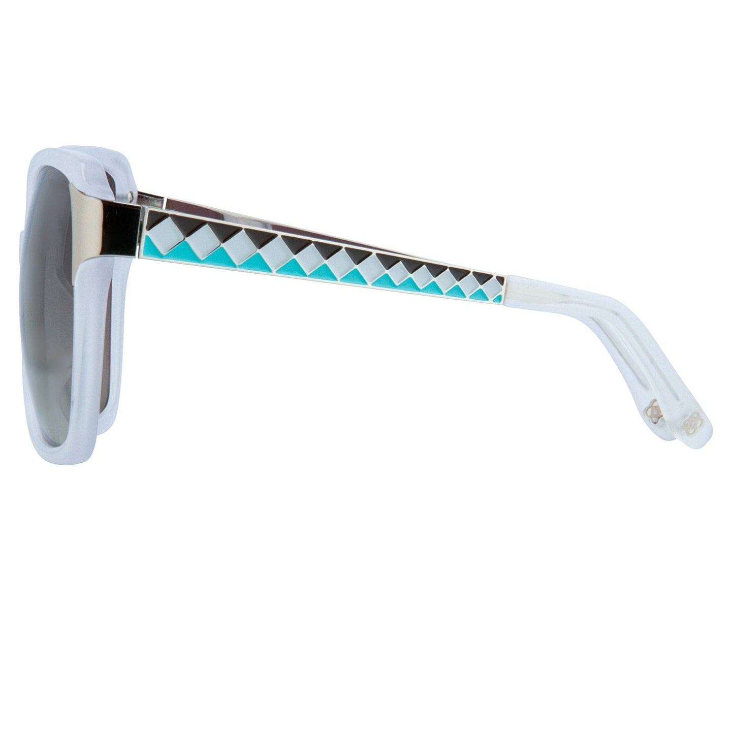 Oscar De La Renta Ladies Sunglasses Oversized Ivory and Grey ODLR27C3SUN