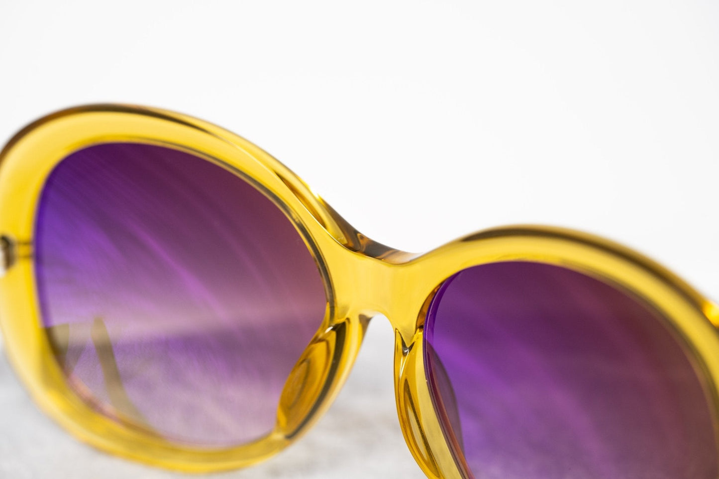 Oscar De La Renta Sunglasses Oversized Yellow and Brown