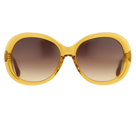 Oscar De La Renta Sunglasses Oversized Yellow and Brown